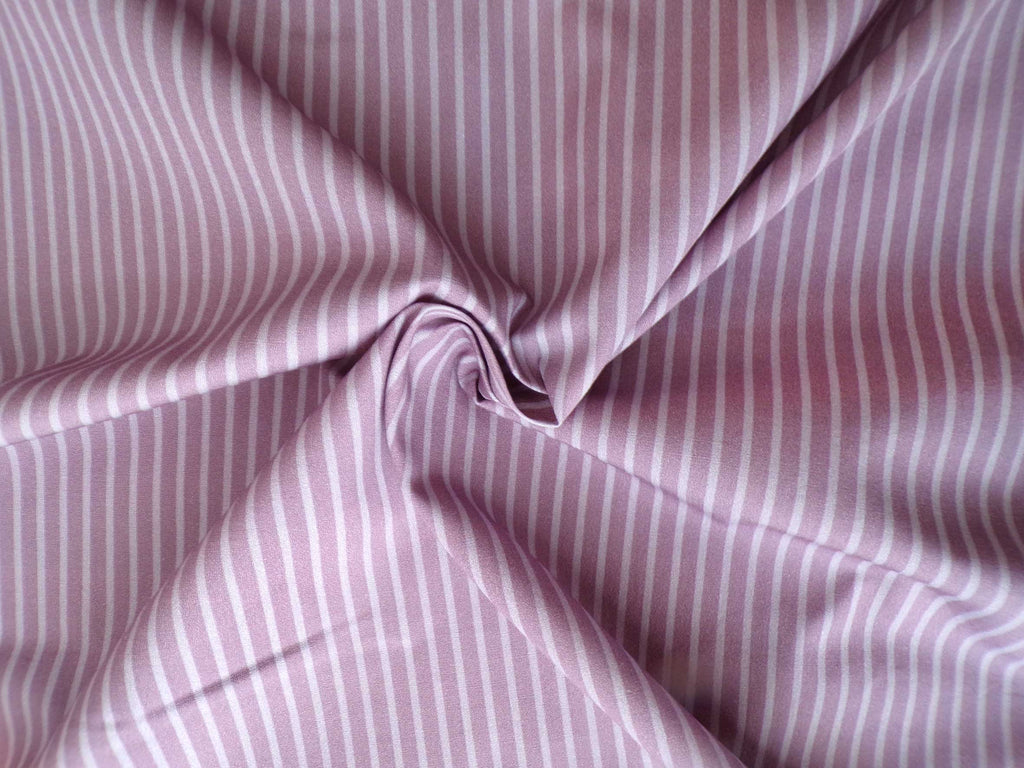 Poplin, fabric by the metre, cotton fabric, lilac stripes, purple, light purple, organic, GOTS, lining fabric, woven fabric, blouse fabric, shirt fabric, patchwork baby, traditional costumes, dirndl