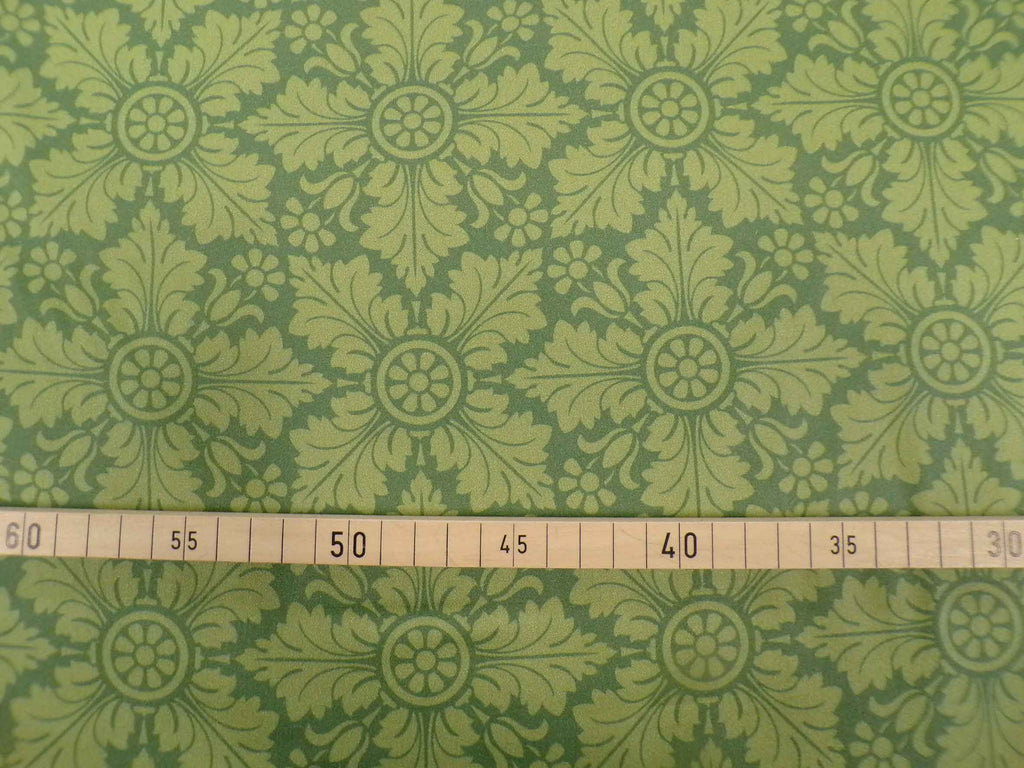 Tablecloth, Christmas, festive, cotton sateen, Mako sateen, sold by the meter, ice crystal, green/dark green