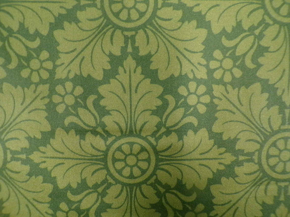 Tischdecke, Weihnachten, festlich, Baumwollsatin, Makosatin, Meterware, Eiskristall, Grün/dunkelgrün