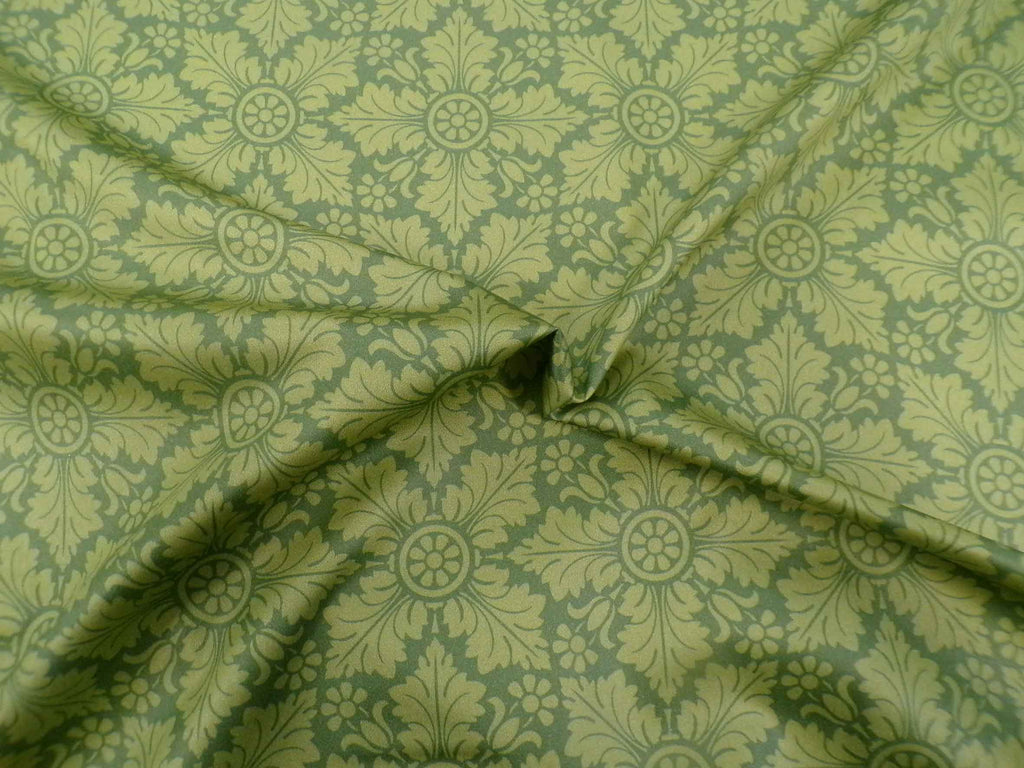 Tablecloth, Christmas, festive, cotton sateen, Mako sateen, sold by the meter, ice crystal, green/dark green