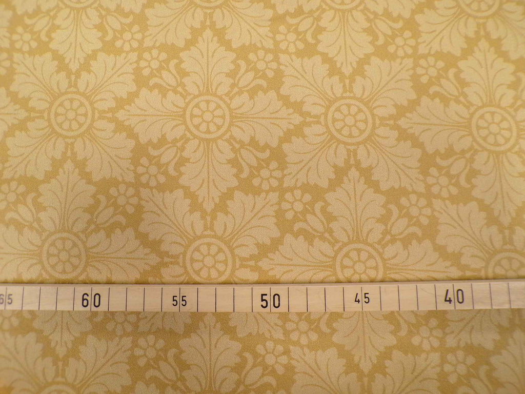 Tischdecke, Weihnachten, festlich, Baumwollsatin, Makosatin, Meterware, Eiskristall, Goldbraun/Ocker