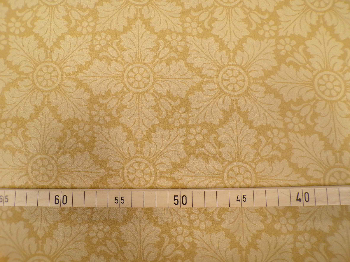 Tischdecke, Weihnachten, festlich, Baumwollsatin, Makosatin, Meterware, Eiskristall, Goldbraun/Ocker