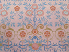 Mako satin, fabric by the metre, cotton fabric, "Bauerngarten" motif, "Hortensia" colourway (dusty pink), Wilhelminian/Victorian pattern, country house, traditional costumes, Dirndl cushion