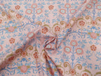 Mako satin, fabric by the metre, cotton fabric, "Bauerngarten" motif, "Hortensia" colourway (dusty pink), Wilhelminian/Victorian pattern, country house, traditional costumes, Dirndl cushion