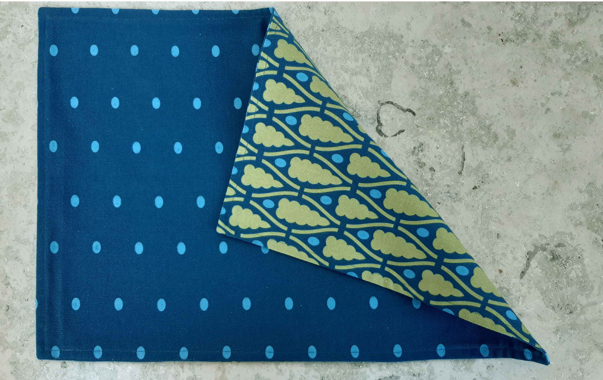 Platzset / Tischset, Weihnachten/Ostern, Dunkelblau, 50 x 35cm, zum Wenden