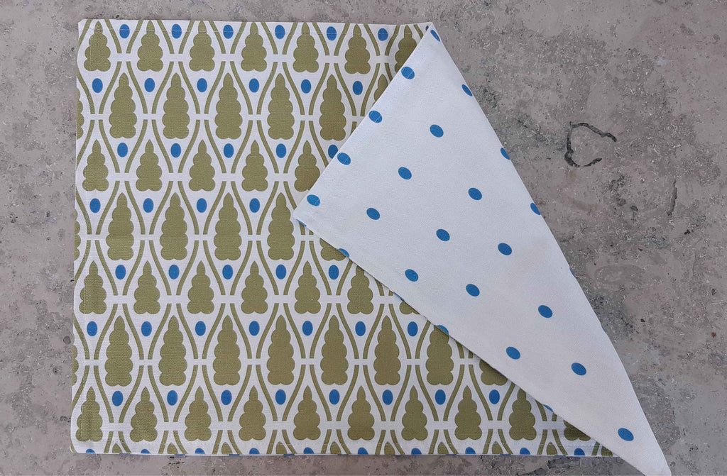 Placemat / Table mat, Christmas/Easter, White, 50 x 35 cm, Reversible, Cotton Fabric