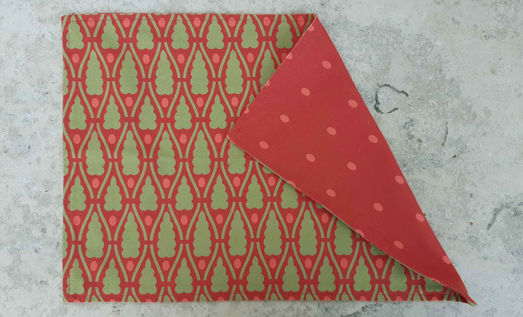 Platzset / Tischset, Weihnachten/Ostern, Rot, 50 x 35cm, zum Wenden