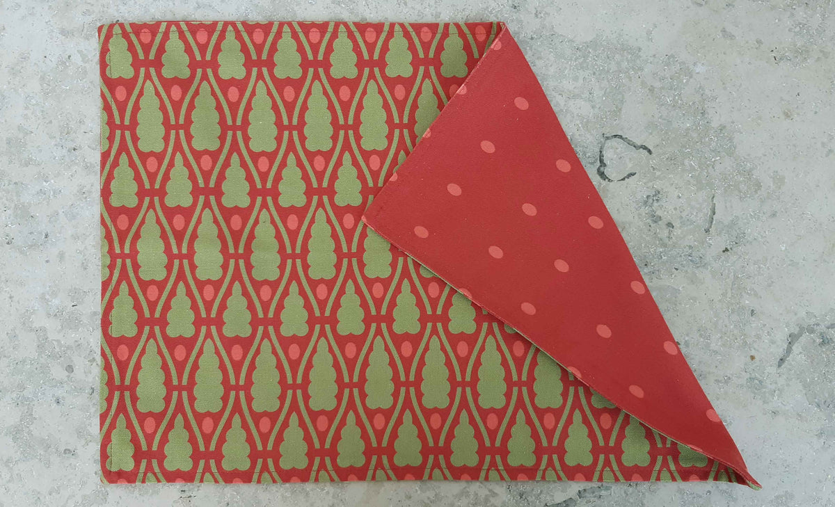 Platzset / Tischset, Weihnachten/Ostern, Rot, 50 x 35cm, zum Wenden