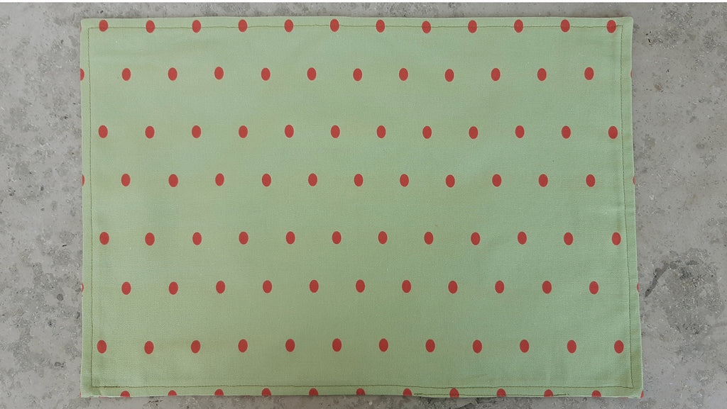 Placemat, Christmas/Easter, Light Green, 50 x 35 cm, Reversible