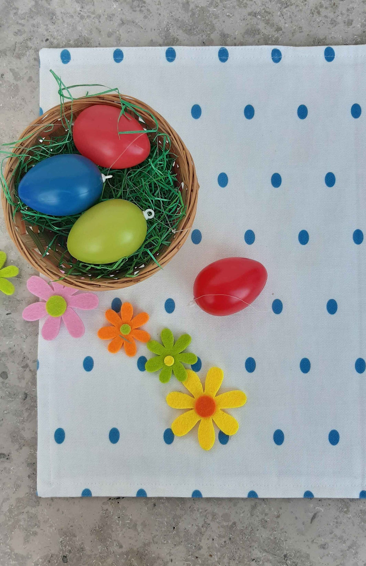 Platzset / Tischset, Weihnachten/Ostern, Weiß, 50 x 35cm, zum Wenden, Bauwollstoff