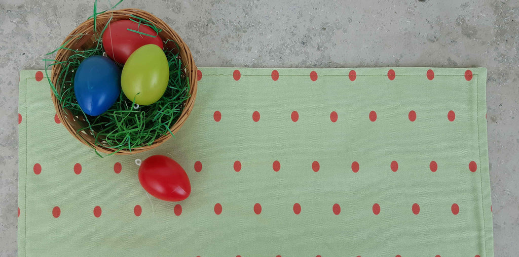 Placemat, Christmas/Easter, Light Green, 50 x 35 cm, Reversible