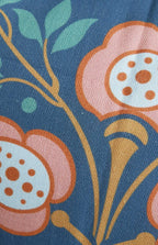 Cushion cover, 50 x 50cm, "Bauerngarten" design, "Sommernacht" colorway (Dark Blue)