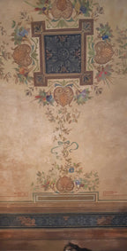 Tischdecke, Weihnachten, festlich, Baumwollsatin, Makosatin, Meterware, Eiskristall, Goldbraun/Ocker