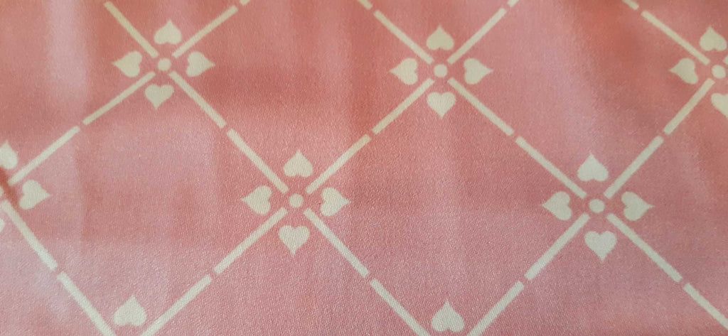 Mako sateen, fabric by the metre, diamond pattern, dusty rose and vanilla, pink, pale yellow, geometric, flower, traditional costume, dirndl, shiny cotton sateen, bed linen, dresses