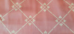 Mako-Satin, Meterware, Motiv Raute, Altrosa-Vanille, rosa, hellgelb, geometrisch, Blume, Trachten, Dirndl, glänzender Baumwollsatin, Bettwäsche, Kleider