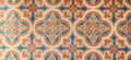 Mako-Satin, Meterware, Baumwolle,  Muster "Herrenhaus" in der Farbstellung Allure hell, zwei Mustergrößen, sand, braun, navy, geometrisch, Fliesenmuster, Hemden, Blusen, Bettwäsche