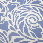 Halbpanama, Meterware, Baumwollstoff, Muster Rabenwiese, ultramarinblau, lavendel, Spirale Herzblume, Jugendstil, Taschen, Tischdecke, Kissen, Hosen, Trachten