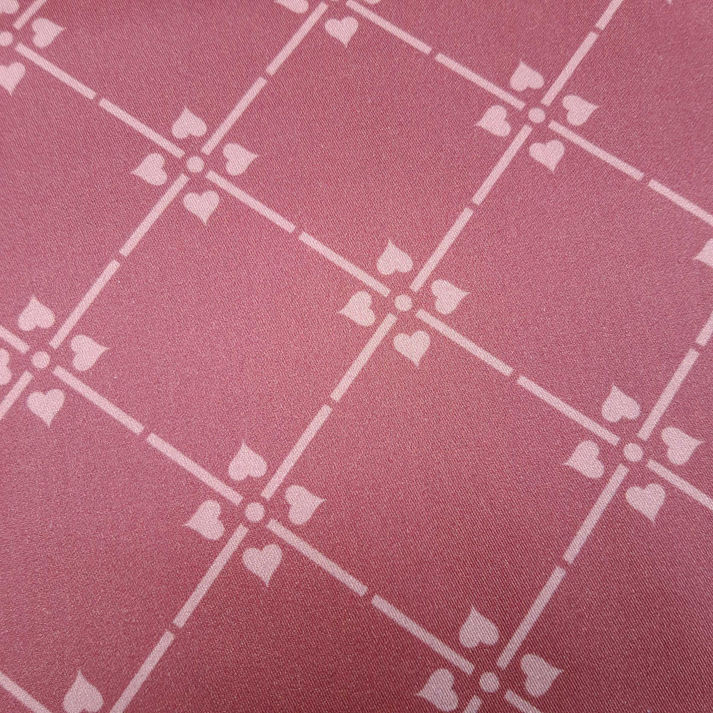 Mako satin fabric by the meter, cotton fabric, “Diamond” motif, wine-red colorway, Gründerzeit/Victorian-style pattern, geometric, floral, traditional costume, dirndl, shiny cotton satin bedding
