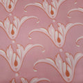 Mako sateen fabric by the metre, cotton, “Tulip” pattern, dusty pink/vanilla yellow, lustrous cotton sateen, traditional dirndls, bedding, dresses