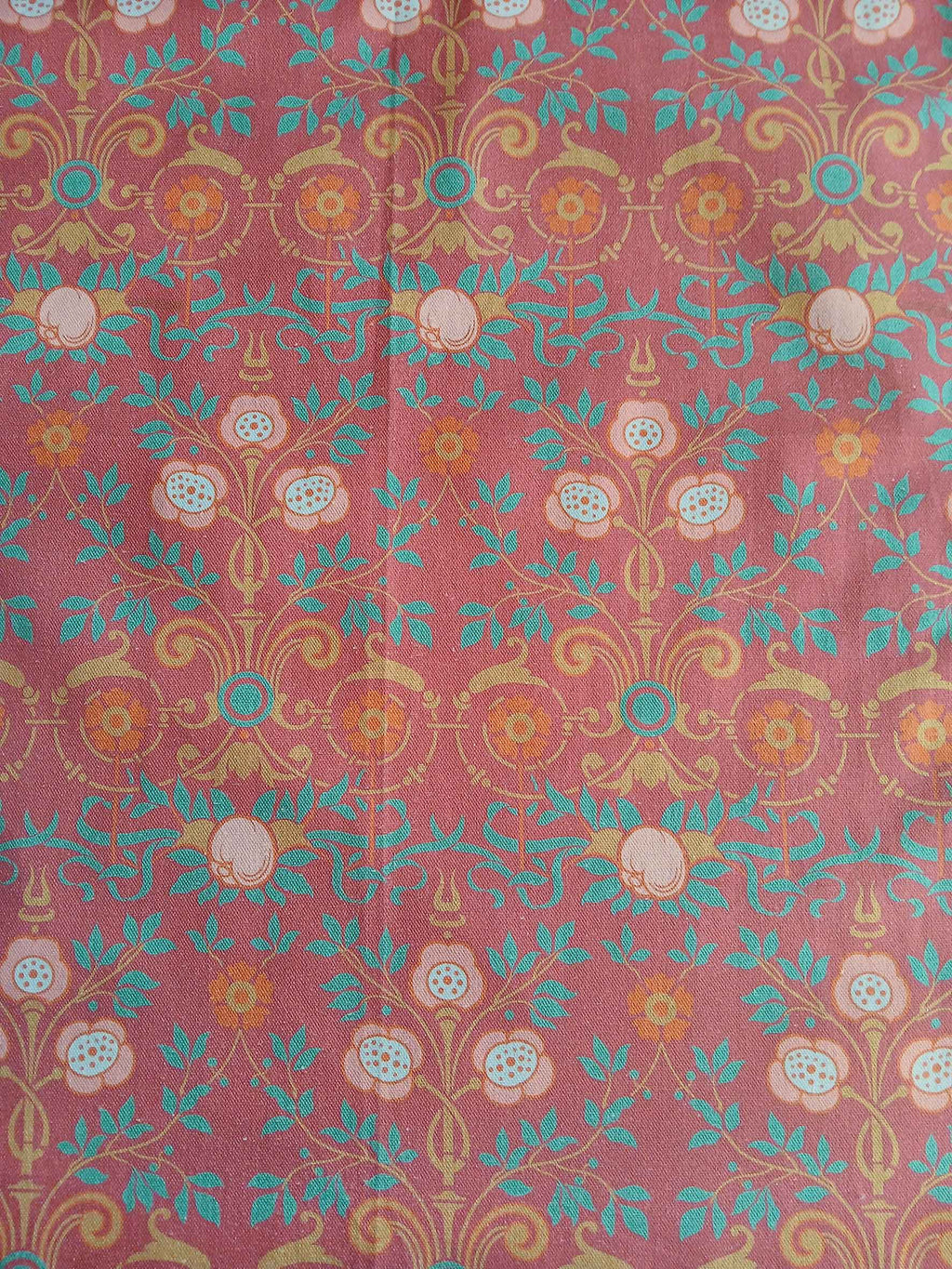 Geschirrtuch, 50x70cm, Baumwollstoff, "Bauerngarten", weinrot