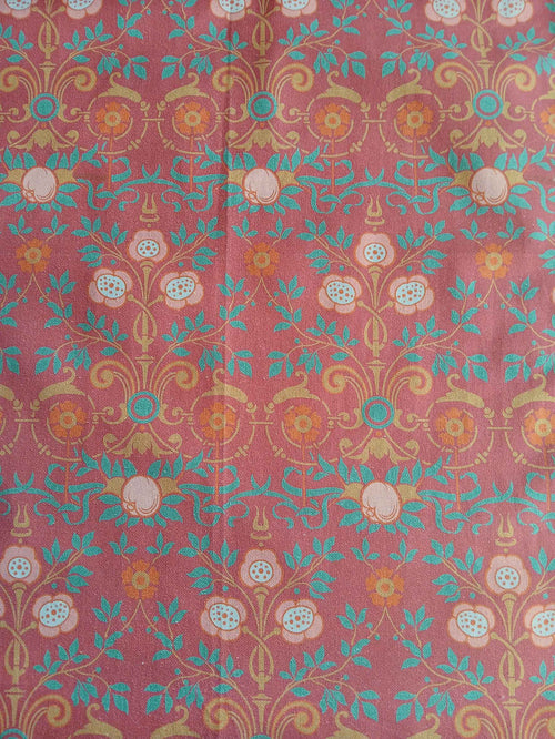 Geschirrtuch, 50x70cm, Baumwollstoff, "Bauerngarten", weinrot