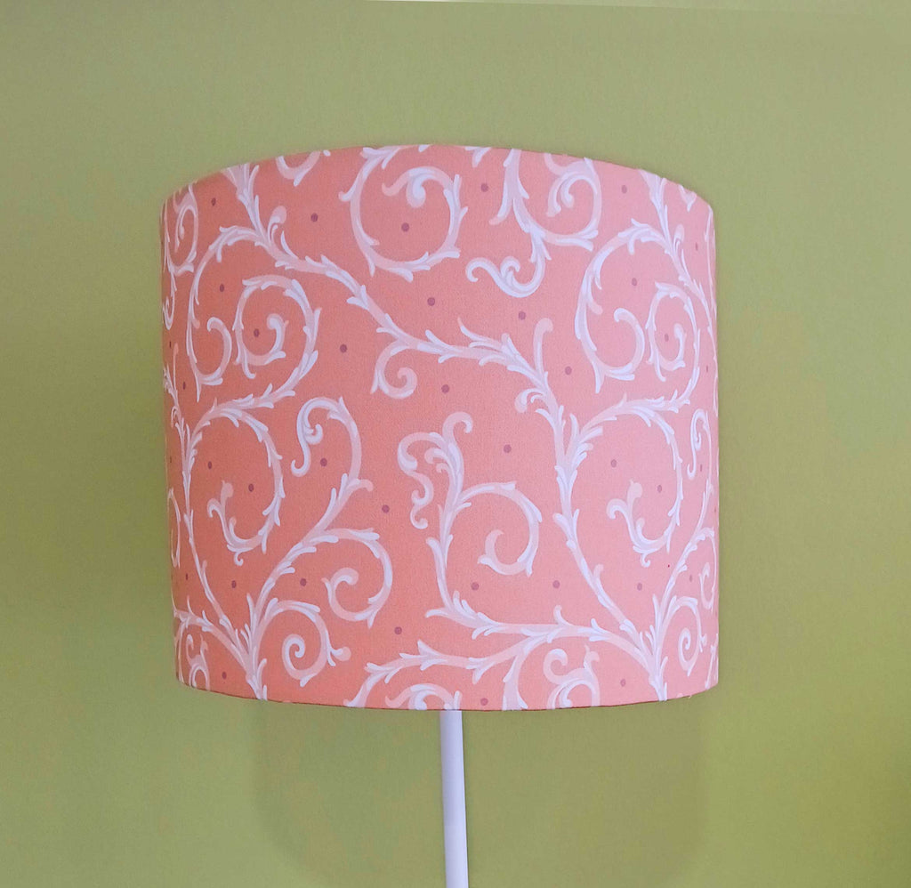 Lampshade, "Thorn Hedge" pattern, pink / light pink, 15/30/40cm, 23cm high