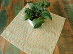 Cloth napkin, 40 x 40 cm, 100% cotton, light green with little green trees and light red dots, small tablecloth, Christmas