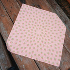 Quadratische Tischdecke,  Mitteldecke, 75x75cm, rosa/lachs/hellgrün Baumwollstoff, Krokus Tulpen