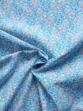 Popeline, Meterware, Baumwollstoff, Motiv Rabenwiese, blau-violett, bio,  GOTS, Futtestoff, Webware, Blusenstoff, Hemdenstoff, Patchwork, Trachten, Dirndl