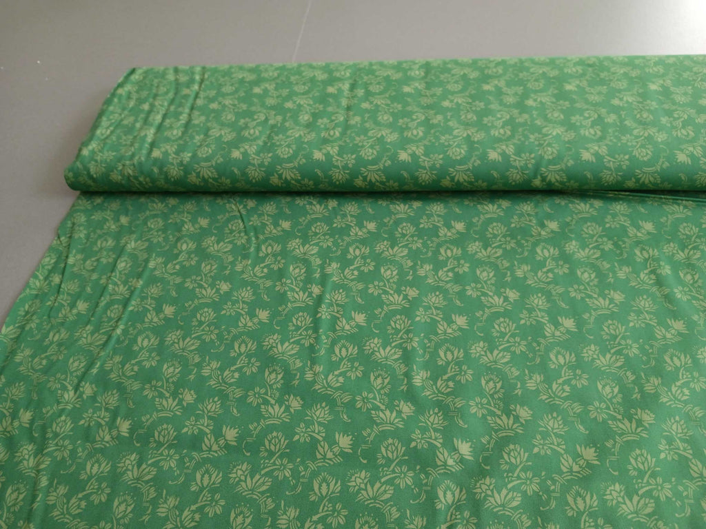 Popeline, Baumwollstoff, Meterware, Art deco, Zackenstar, grün/pistaziengrün, GOTS, bio, Webware, Blusenstoff, Hemdenstoff, Trachten, Patchwork, Dirndl