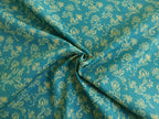 Poplin, cotton fabric, sold by the meter, Art Deco, zigzag star, turquoise/pistachio green, GOTS-certified organic, woven fabric, blouse fabric, shirting, traditional costumes, patchwork, dirndl dresses