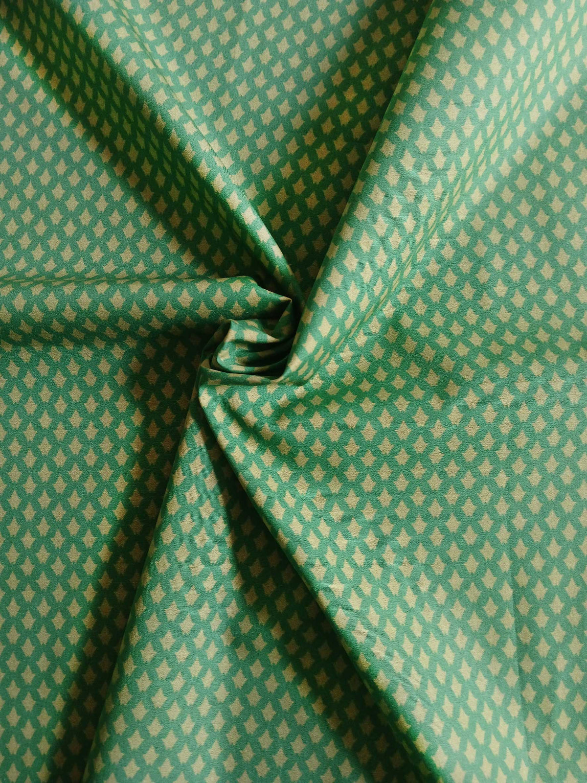 Popeline, Baumwollstoff, Meterware, Agave, grün/hellgrün, GOTS, bio, Webware, Blusenstoff, Hemdenstoff, Trachten, Patchwork, Dirndl