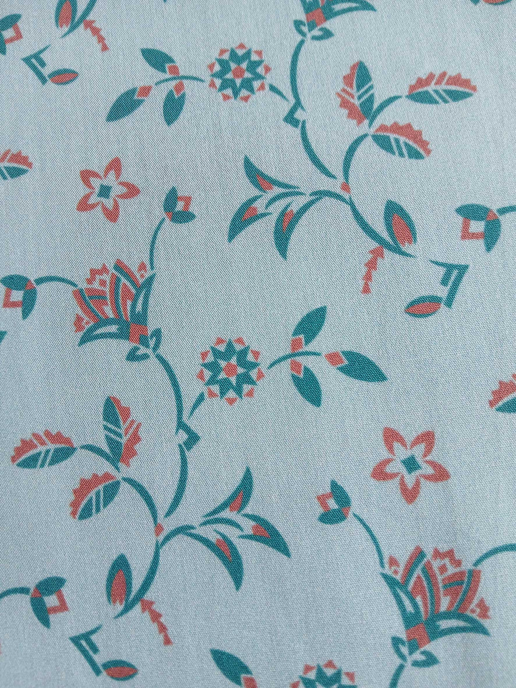 Poplin, cotton fabric, sold by the meter, thistles, dark blue/turquoise/green, GOTS-certified organic, woven fabric, blouse fabric, shirt fabric, traditional attire, patchwork, dirndl dresses