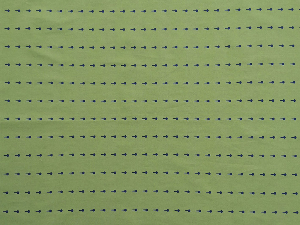 Popeline, Meterware, Baumwollstoff, Motiv Griffel, grün-dunkelblau, Bio, GOTS, Futterstoff, Webware, Trachten, Dirndl, Blusen, Hemden, Patchworkstoff