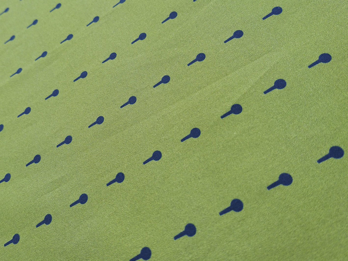 Popeline, Meterware, Baumwollstoff, Motiv Griffel, grün-dunkelblau, Bio, GOTS, Futterstoff, Webware, Trachten, Dirndl, Blusen, Hemden, Patchworkstoff