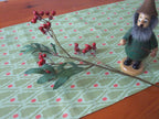 Table runner, Christmas, light green, 40 cm wide, various lengths