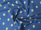 Poplin, fabric by the metre, cotton fabric, ruffles, dark blue-green, organic, GOTS, lining fabric. Ditsy print, woven fabric, shirt fabric, blouse fabric, traditional costumes, patchwork fabric, dirndl