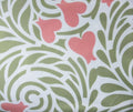 Poplin, fabric by the metre, cotton fabric, Raven Meadow pattern, green and salmon-coloured, organic, GOTS, lining fabric, woven fabric, blouses, shirts, traditional costumes, patchwork, dirndl