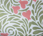 Poplin, fabric by the metre, cotton fabric, Raven Meadow pattern, green and salmon-coloured, organic, GOTS, lining fabric, woven fabric, blouses, shirts, traditional costumes, patchwork, dirndl