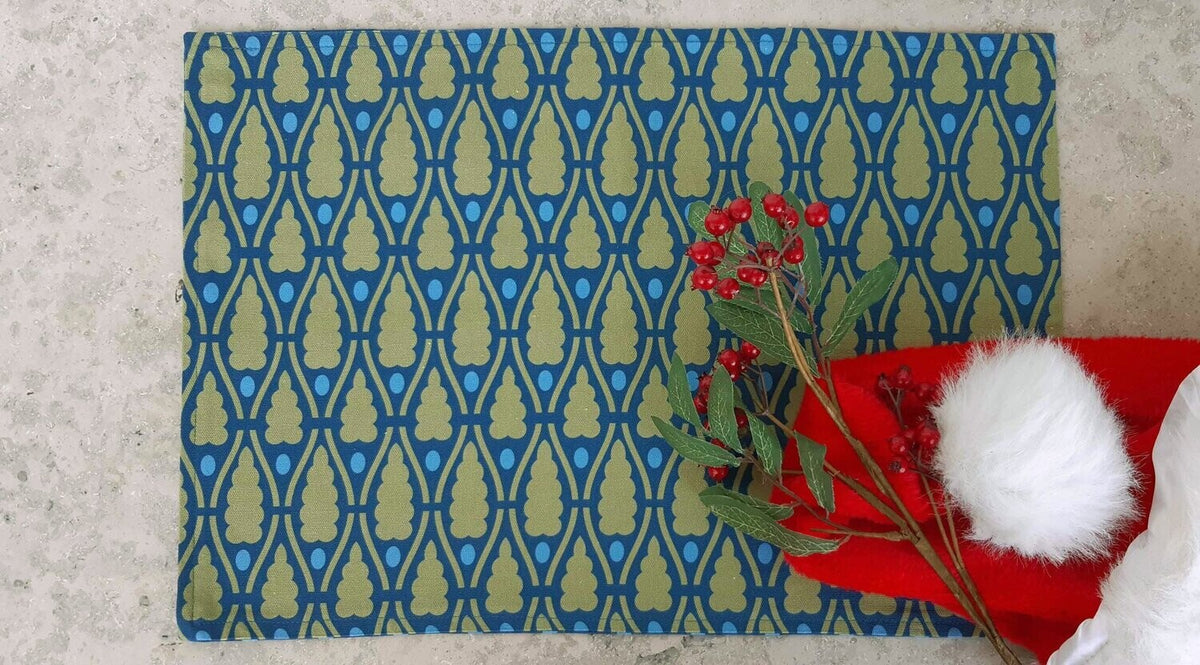 Platzset / Tischset, Weihnachten/Ostern, Dunkelblau, 50 x 35cm, zum Wenden