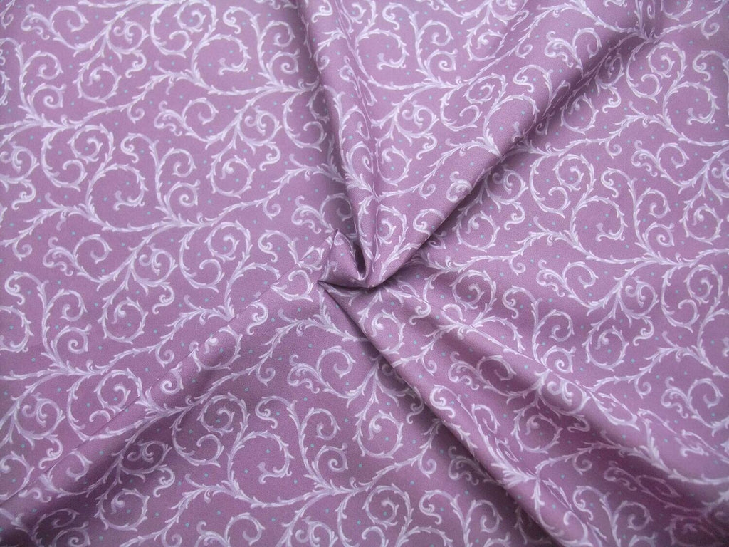 Popeline, Meterware, Baumwollstoff, GOTS, bio,  fliederfarbig-violett, Motiv Dornenhecke, Futterstoff, Webware, Blusenstoff, Hemdenstoff, Trachten, Dirndl, Patchwork