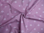 Popeline, Meterware, Baumwollstoff, Motiv Röschen, Blümchen, fliederfarbig, GOTS, bio, Futterstoff, Webware, Trachten, Dirndl, Patchworkstoff, Babykleidung