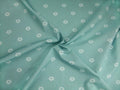 Popeline, Meterware, Baumwollstoff, Motiv Röschen, wasserblau-hellblau, bio, Blümchen, Aqua, Futterstoff, Webware, Patchworkstoff, Baby, Trachten, Dirndl