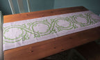 Table runner, thorny hedge, pink/green, 45 cm wide, two lengths