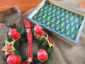 Serving tray, 40x30xmx, solid birch, hand-painted