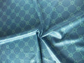 Mako-Satin, Meterware, Motiv Raute, blau-türkis, Blume, geometrisch, Kreuzblume, Baumwollsatin, Muster, elegante Kleider, Trachten, Dirndl, Bettwäsche