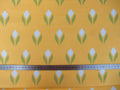 Fabric by the metre, half-width calico, crocus motif, yellow and white, cotton fabric, Easter, green, spring, tulips, bag projects, tablecloths, cushions