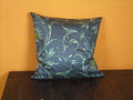 Pillowcase “Wildflower,” in midnight blue, Mako satin, with a concealed zipper along the bottom edge,