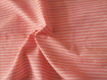 Poplin, fabric by the metre, cotton fabric, organic quality, stripes, salmon-pink, GOTS, lining fabric, woven fabric, shirts, blouse fabric, traditional costumes, patchwork dirndl
