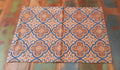 Placemat, 50 × 35 cm, cotton, reversible, “Manor House,” dark blue-brown
